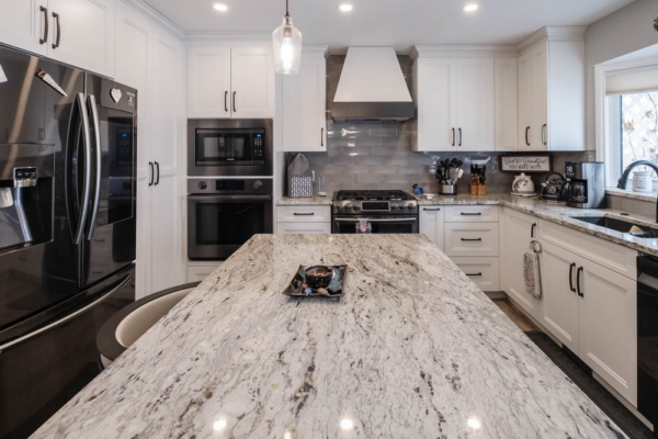 Antique White Granite used in kitchen