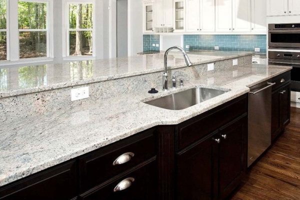 Kashmir White Granite used in Kitchen