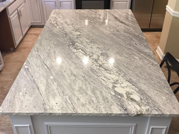 thunder white granite used in kitchen as a countertop