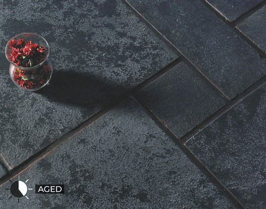 Black Limestone Leather Finish