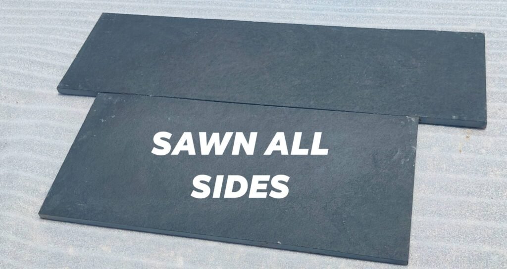 Black Limestone Machin Cut Edges