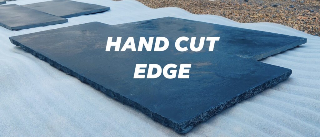 Black Limestone Natual Handcut Edges