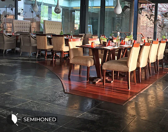 Black Limestone Semihoned Finsh