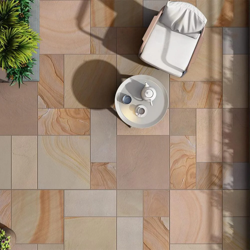 Camel Dust Sandstone Sawn Honed Paving