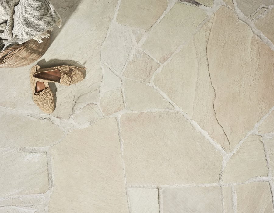 Himalayan White Sandstone Crazy Pavers