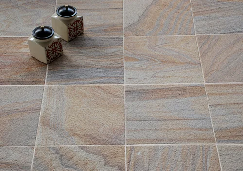 Rainbow Sandstone Brushed Tiles 1