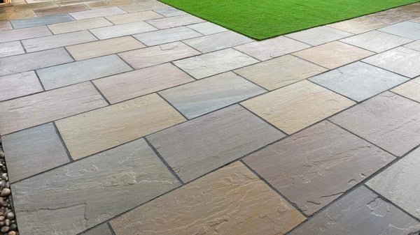 Raj Green Sandstone Riven Paving