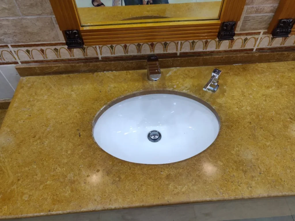 Sunflower Gold Limestone Vanity Top