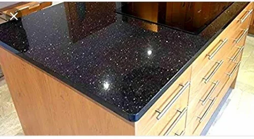 18 mm black galaxy granite slab 500x500