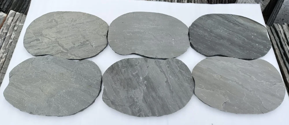 Kandla Grey Sandstone Ovel Shape Stapping Stone