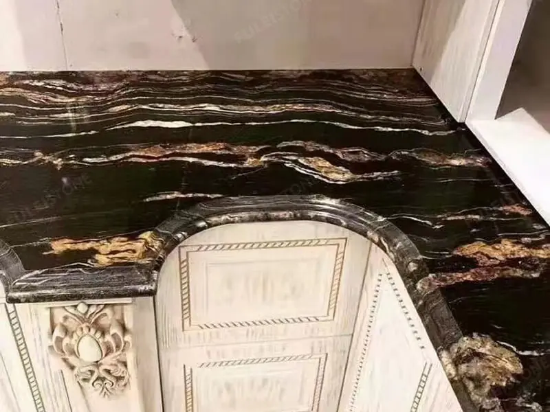 black fusion granite kitchen countertops 1