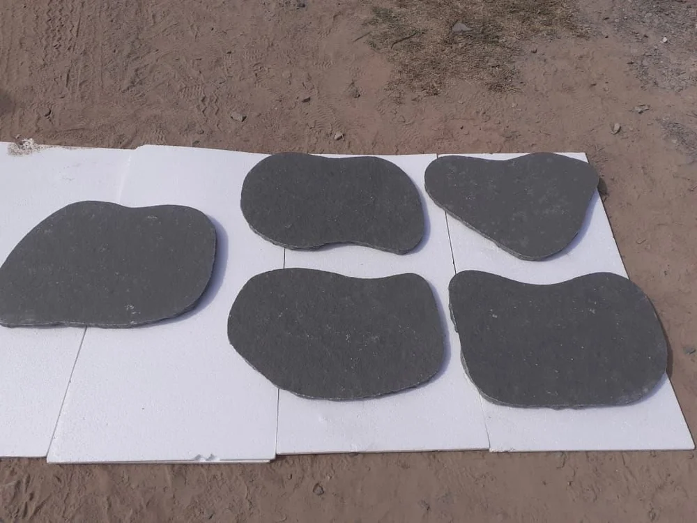 black limestone stepping stone