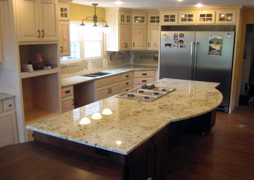 colonial gold white kitchen cabinets 1024x727