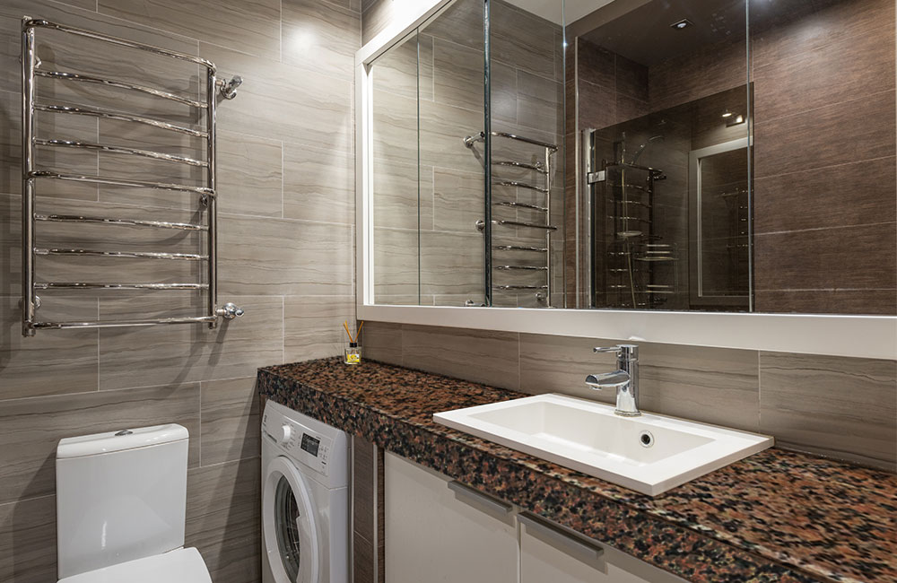 desert brown bathroom