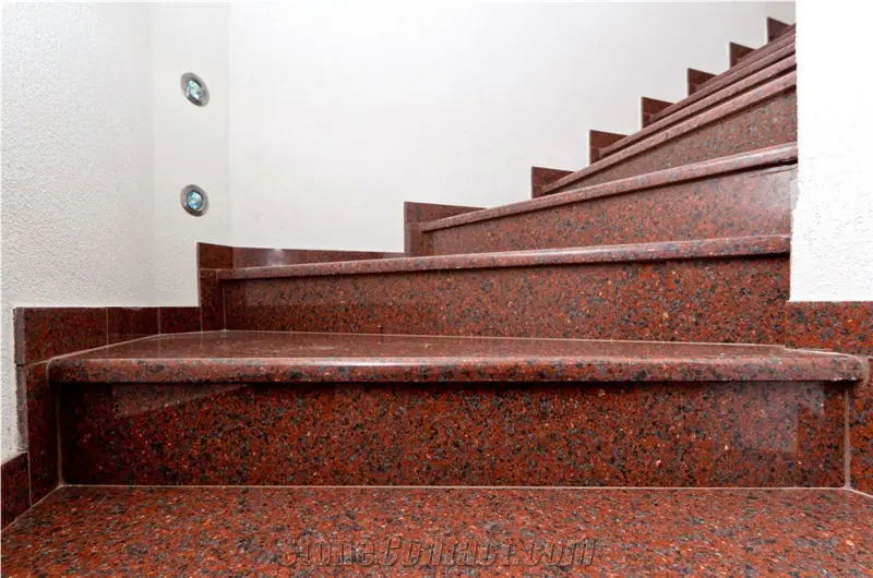 royal red granite full bullnosed staircase p336538 3b